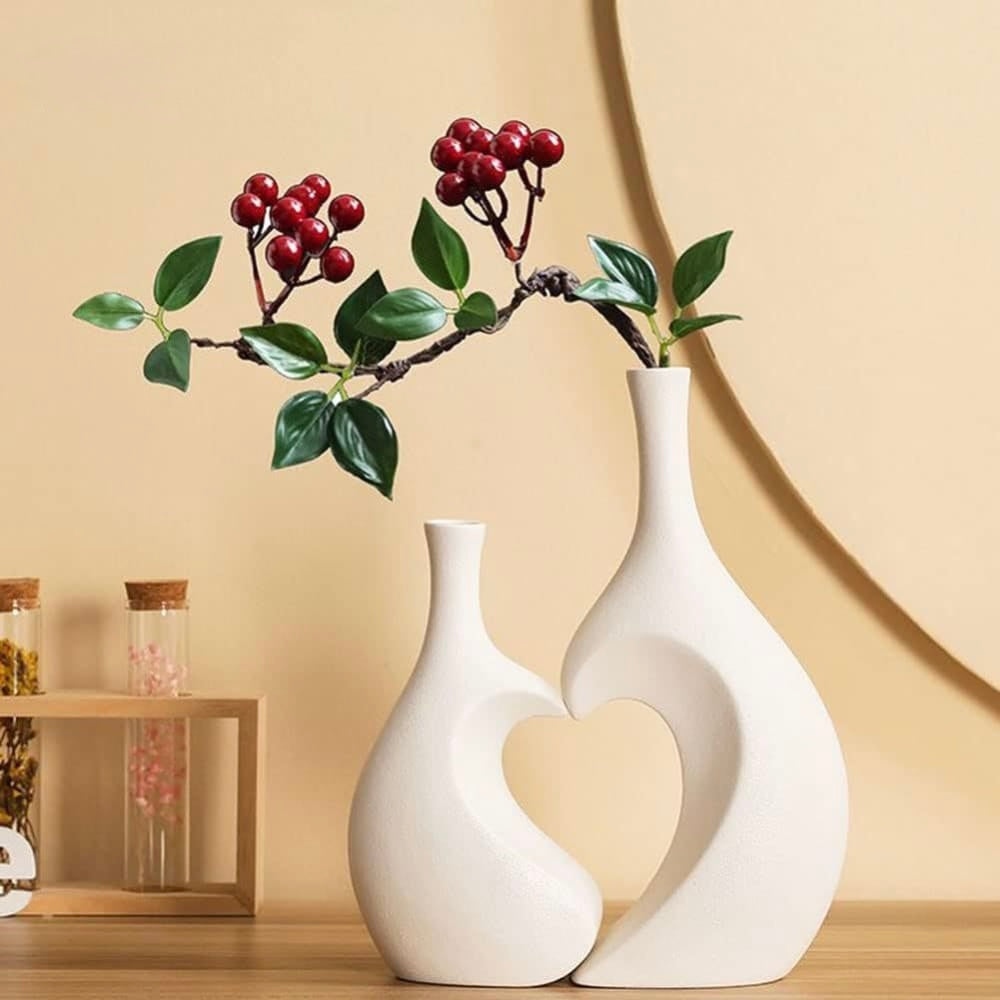 Modern Abstract Heart-Shaped Vases