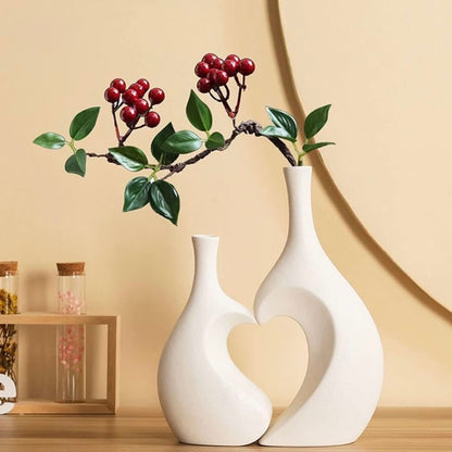 Modern Abstract Heart-Shaped Vases