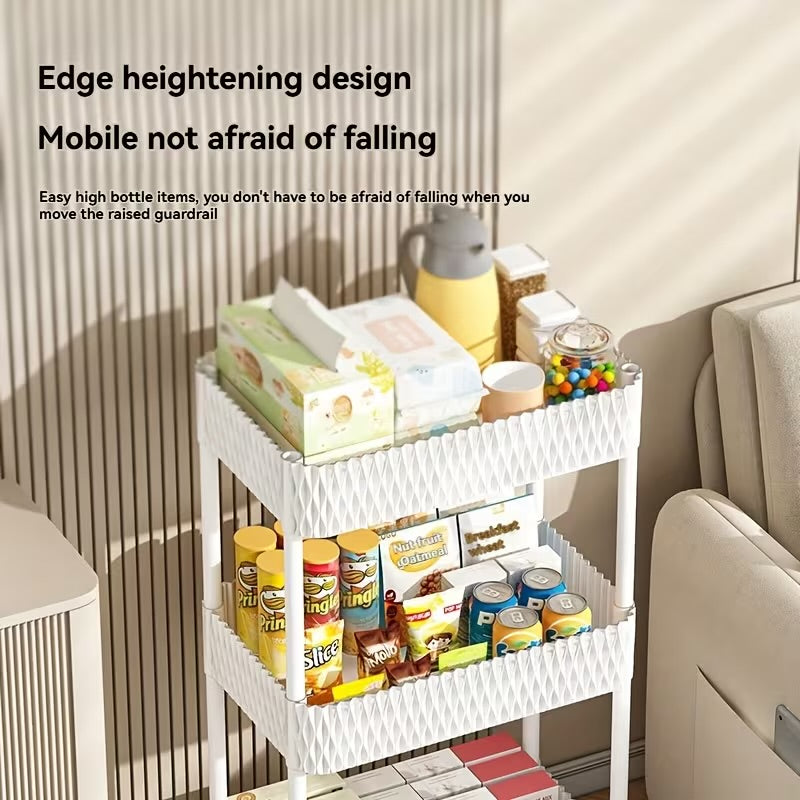 3-Tier Rolling Utility Storage Cart