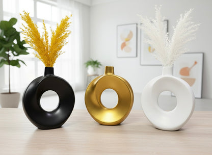 Elegant Modern Circular Fiber Vase