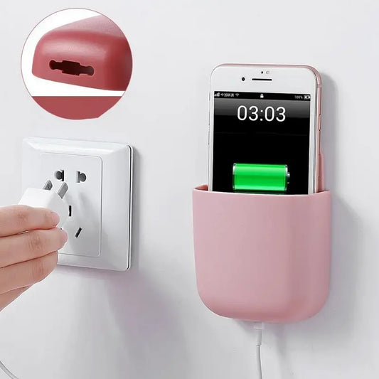 Wall-Mounted Remote Control and Phone Holder