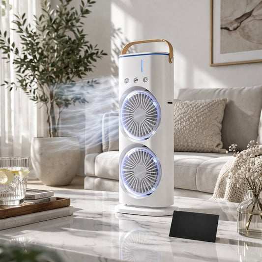 Portable Double-Ended Mist Spray Fan