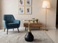 Modern Brass and Matte Black Gourd-Shaped Accent Side Table