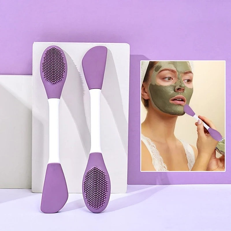 2-in-1 Dual-Headed Silicone Face Mask Brush and Scrubber