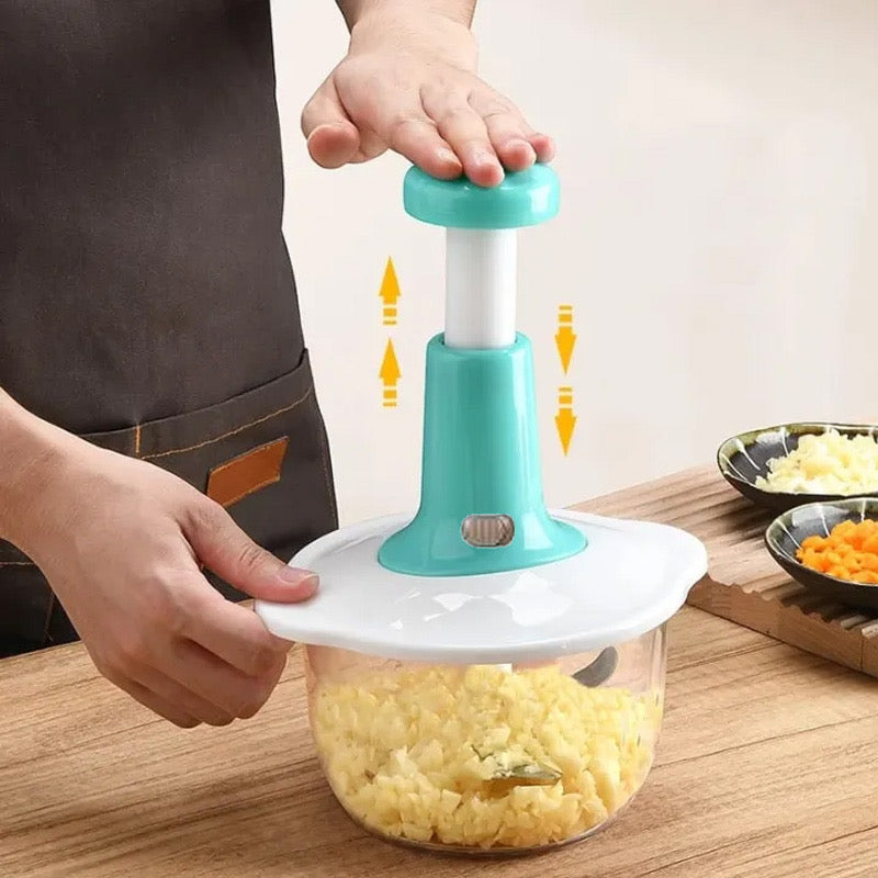Manual Press Vegetable Chopper and Baby Food Processor