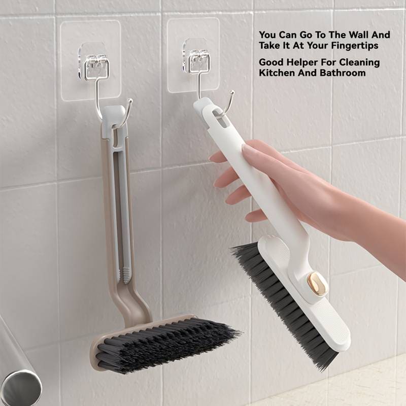 Multifunctional 2-in-1 Crevice Cleaning Brush with Hidden Tweezers