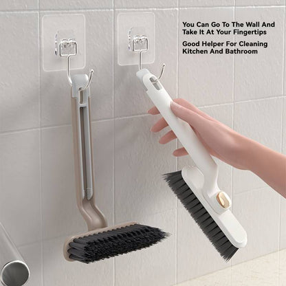 Multifunctional 2-in-1 Crevice Cleaning Brush with Hidden Tweezers