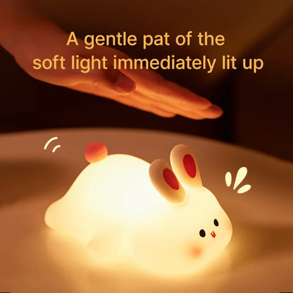 Soft Silicone "Big Face Rabbit" LED Night Light