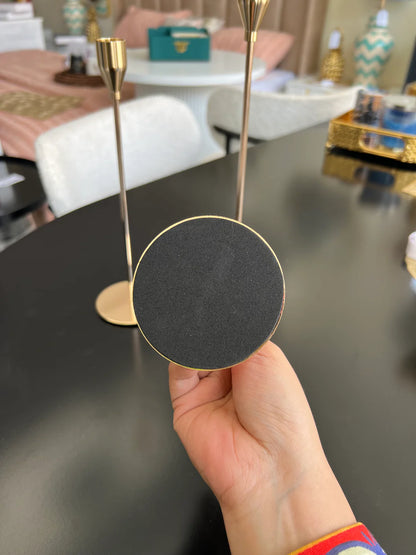 Gold Metal Taper Candle Holders