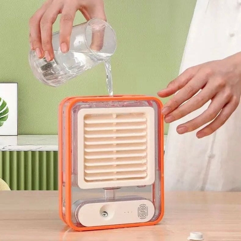 Portable Desktop Water Mist Fan - USB Rechargeable Personal Cooling Fan