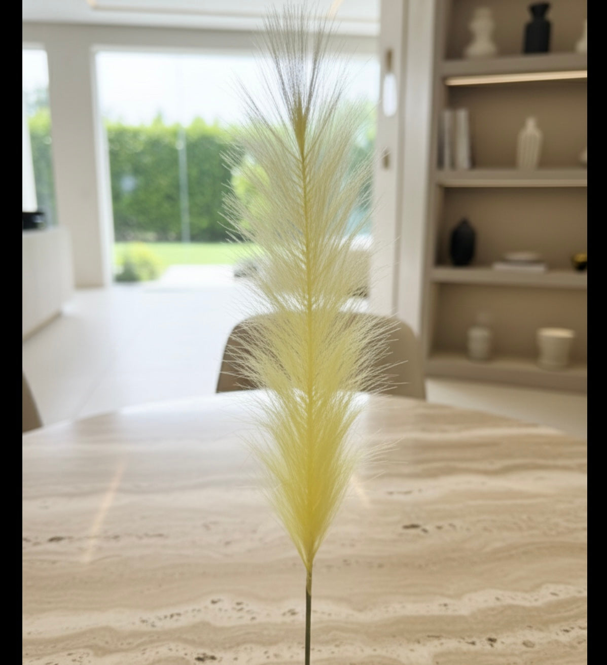 Elegant White & Cream Faux Pampas Grass Decor Set (3 Piece)