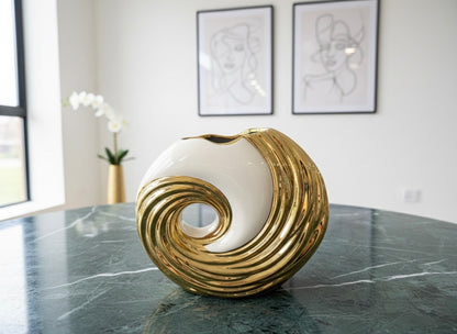 Elegant Spiral Ceramic Vase