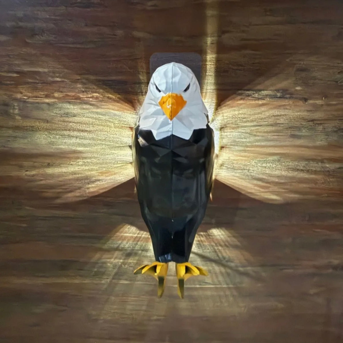 Geometric Bald Eagle LED Ambient Wall Light with Remote Control