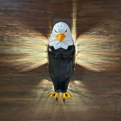 Geometric Bald Eagle LED Ambient Wall Light with Remote Control