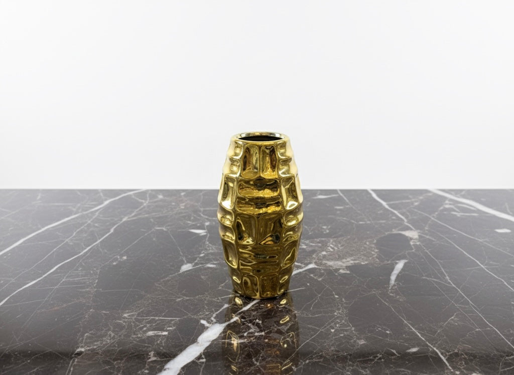 The Golden Faceted Vase