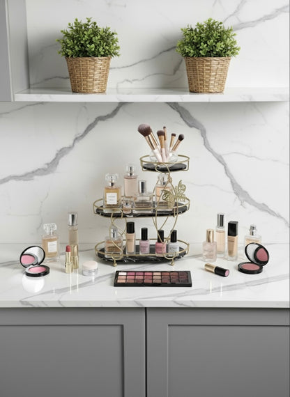 Gold Tiered Countertop Organizer