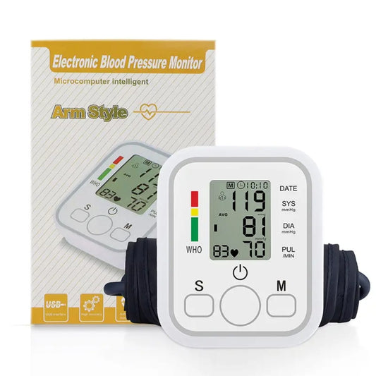 Digital Blood Pressure Monitor – Fully Automatic Upper Arm BP Machine with Heart Rate Monitor