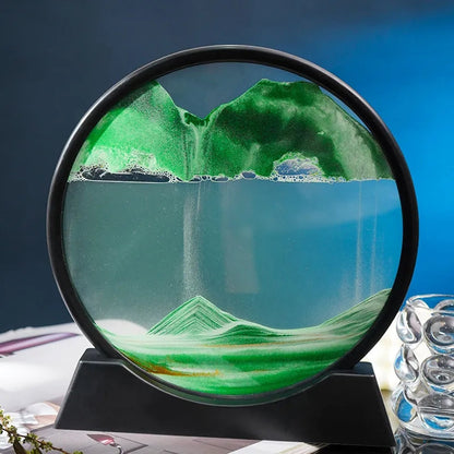 3D Moving Sand Art Hourglass Decoration