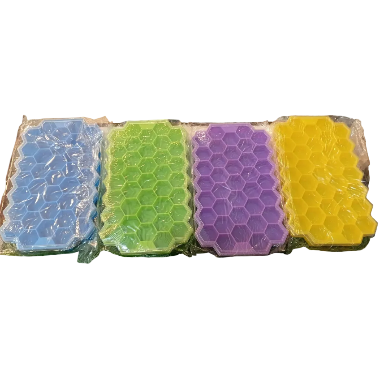 Honeycomb Silicone Ice Cube Trays with Removable Lids