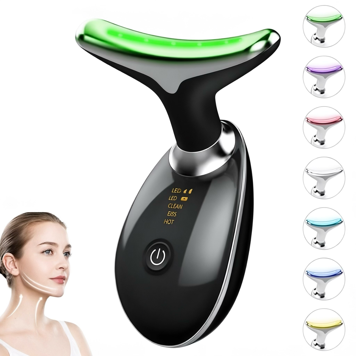 Electric LED Light Therapy Face and Neck Massager