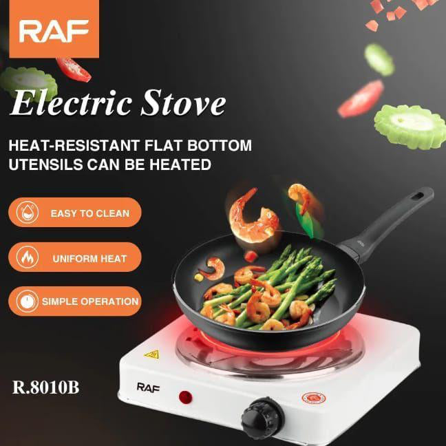 RAF 1000W Portable Single Burner Electric Stove – Adjustable Temperature Hot Plate with Overheat Protection