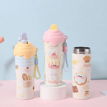 600ml Stainless Steel Insulated Kids Water Bottle Leakproof