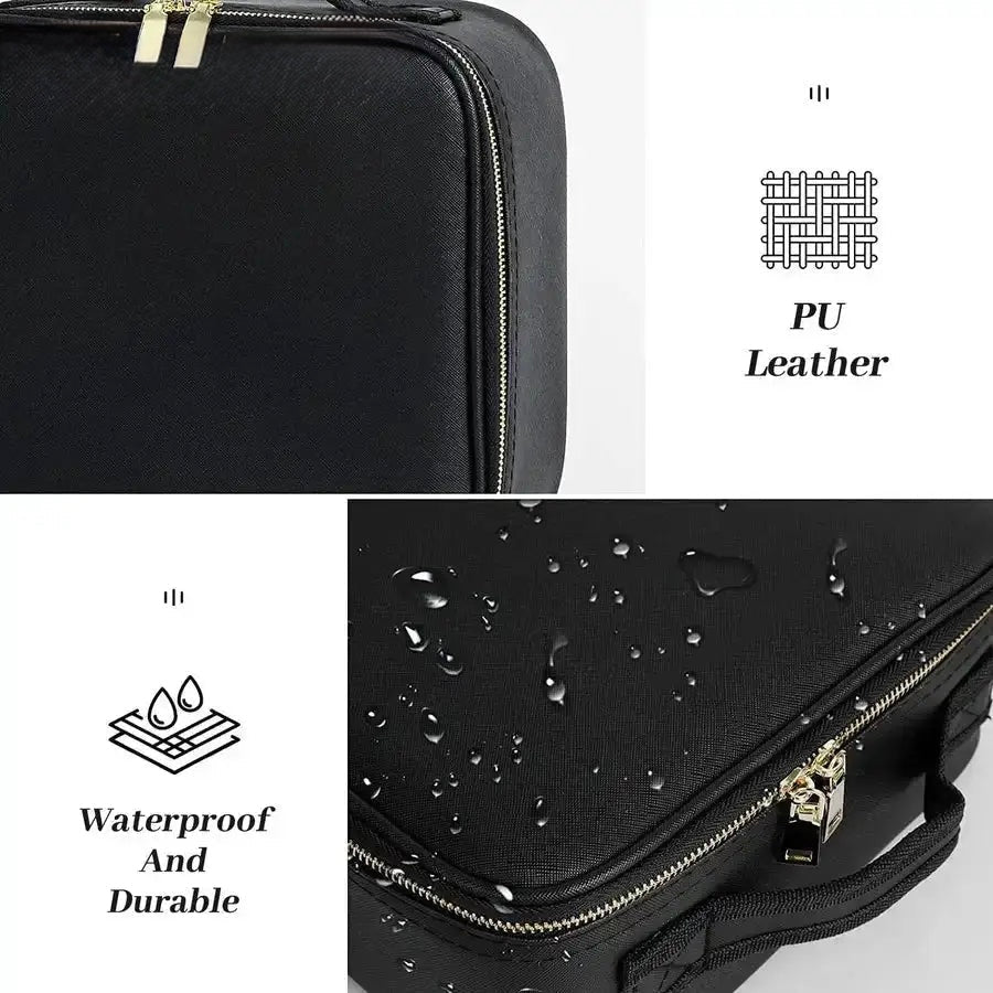 LED Cosmetic Bag With Mirror & USB Charging