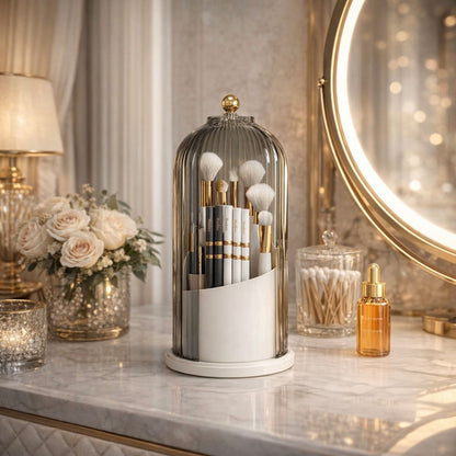 Luxury Rotating Makeup Brush Holder