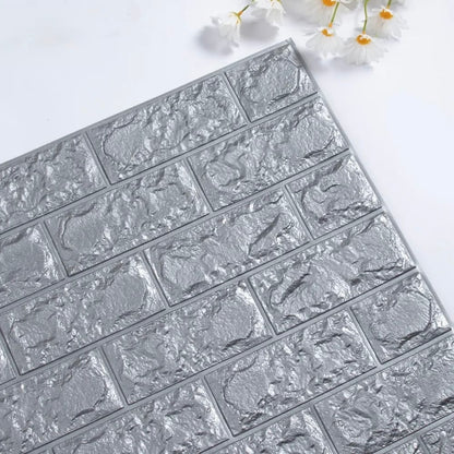 Self-Adhesive 3D Brick-Pattern Wall Panel