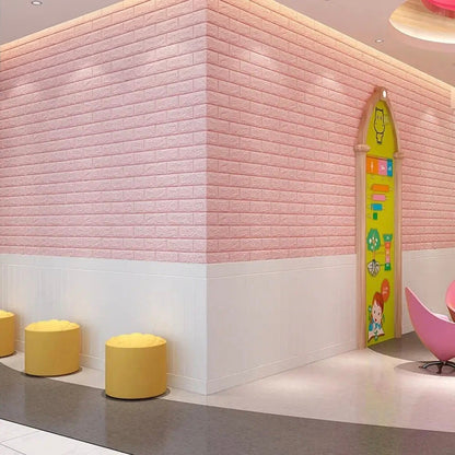 Self-Adhesive 3D Brick-Pattern Wall Panel