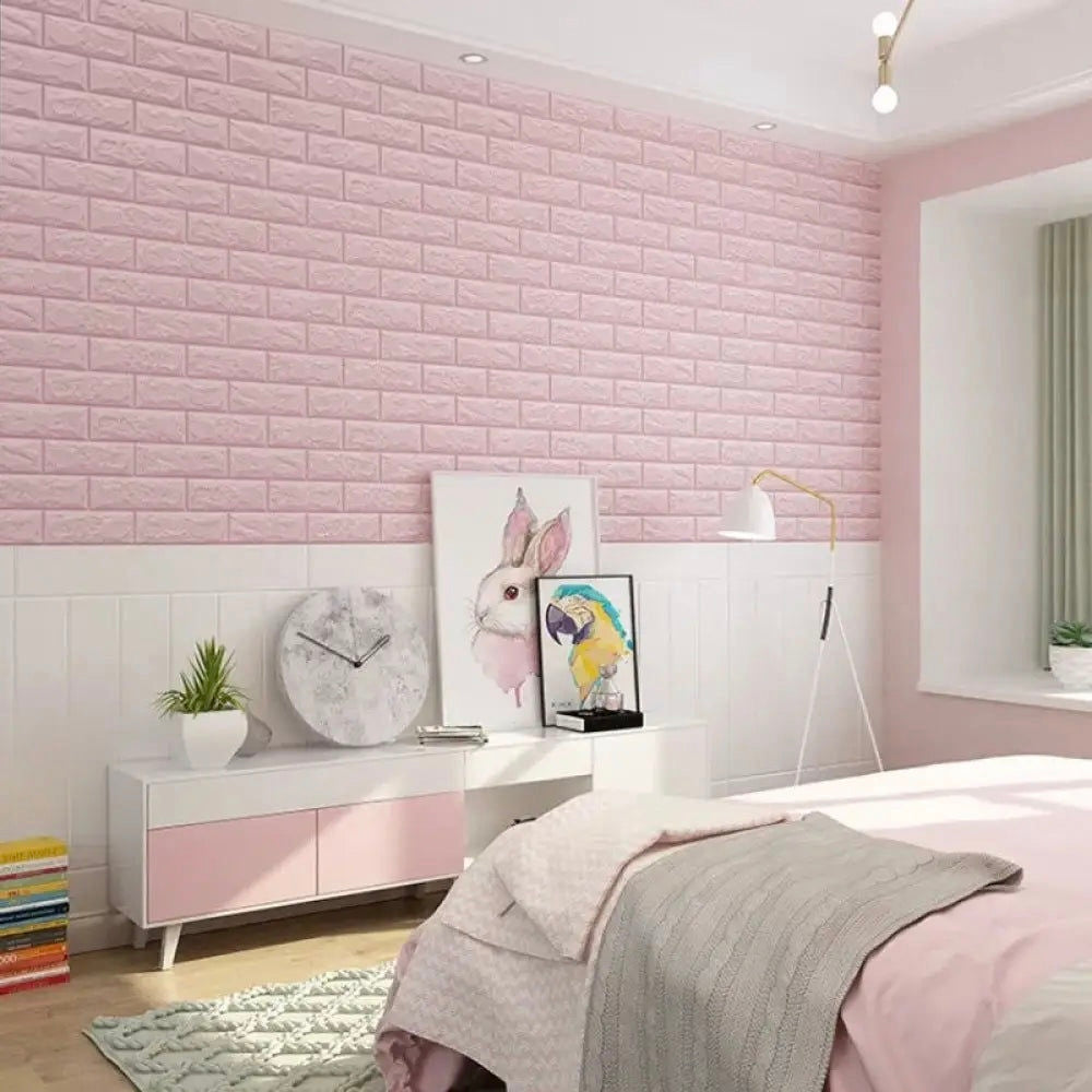Self-Adhesive 3D Brick-Pattern Wall Panel