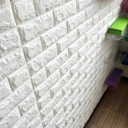 Self-Adhesive 3D Brick-Pattern Wall Panel