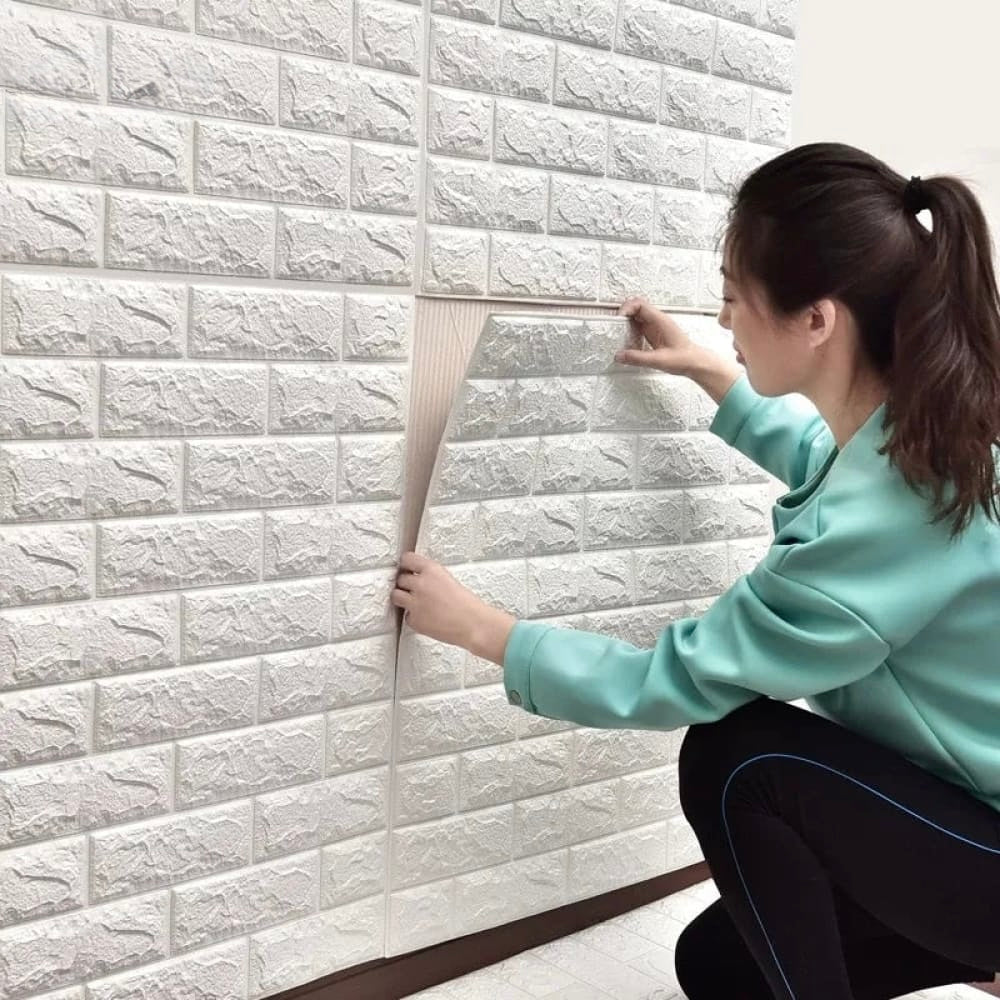 Self-Adhesive 3D Brick-Pattern Wall Panel