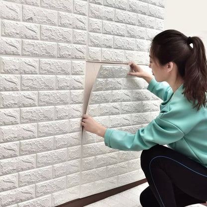 Self-Adhesive 3D Brick-Pattern Wall Panel