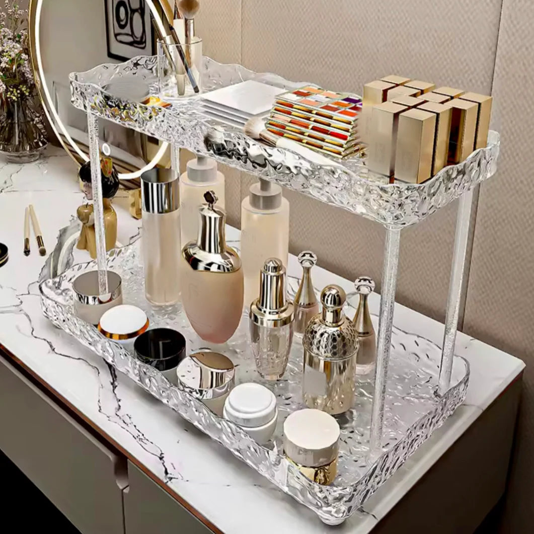 Luxury 2 Tier Acrylic Vanity Cosmetic Organizer