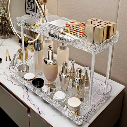 Luxury 2 Tier Acrylic Vanity Cosmetic Organizer