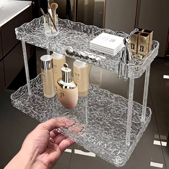 Luxury 2 Tier Acrylic Vanity Cosmetic Organizer
