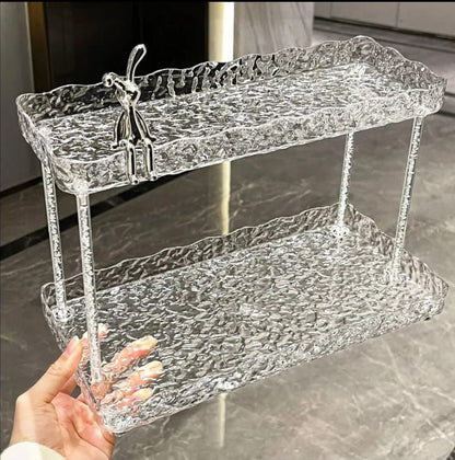 Luxury 2 Tier Acrylic Vanity Cosmetic Organizer
