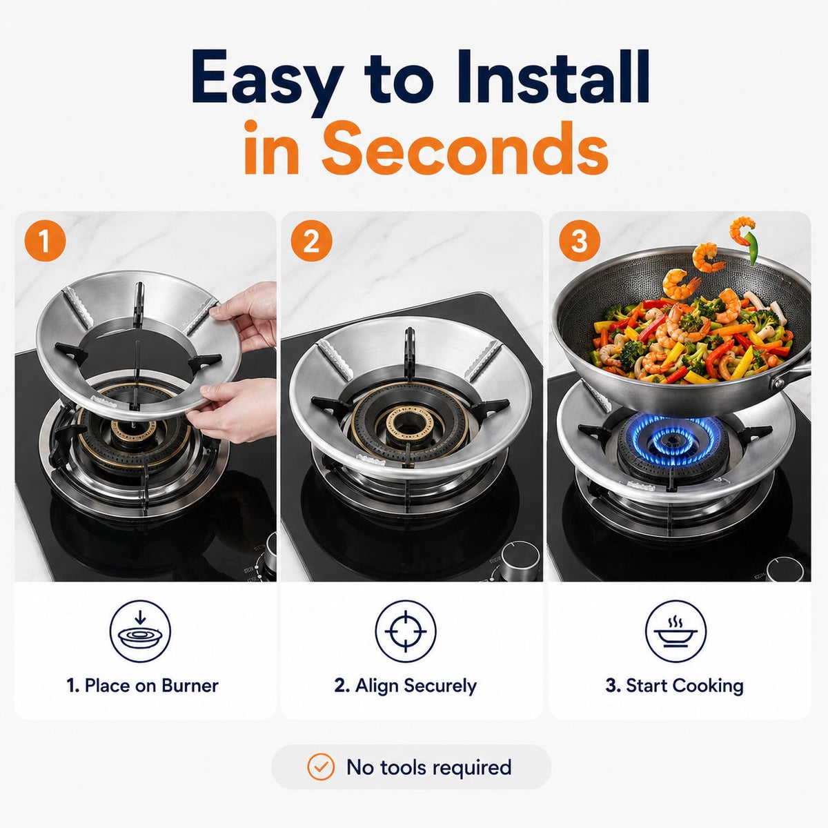 Gas Saving Windproof Stove Stand and Burner Cover