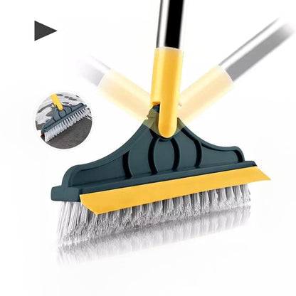 2 In 1 Floor Scrub Brush With Wiper