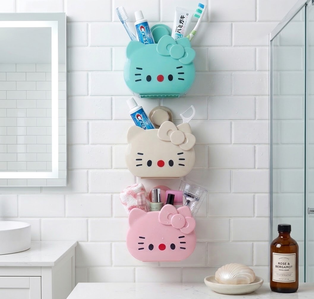 Hello Kitty Wall Mounted Toothbrush Holder