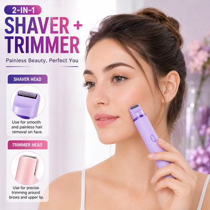 2-in-1 Double Head Electric Shaver and Trimmer for Women