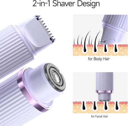 2-in-1 Double Head Electric Shaver and Trimmer for Women