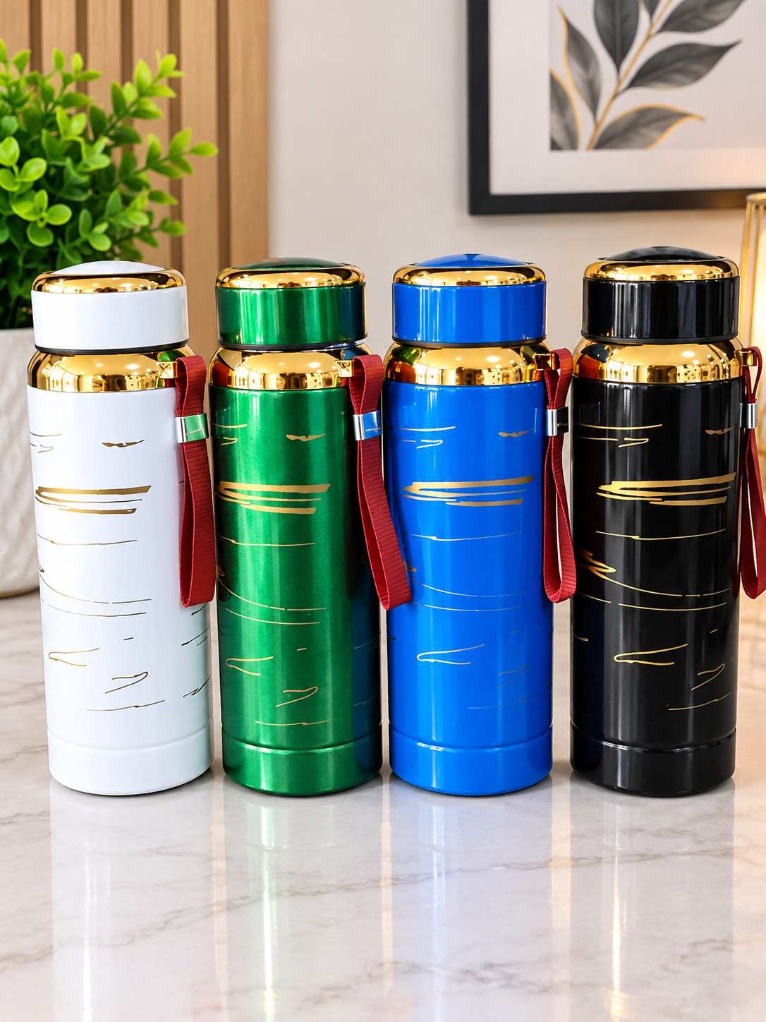 Marble Print Stainless Steel Vacuum Insulated Water Bottle