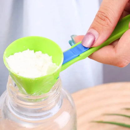 2-in-1 Kitchen Funnel Scoop No Spill Liquid Transfer