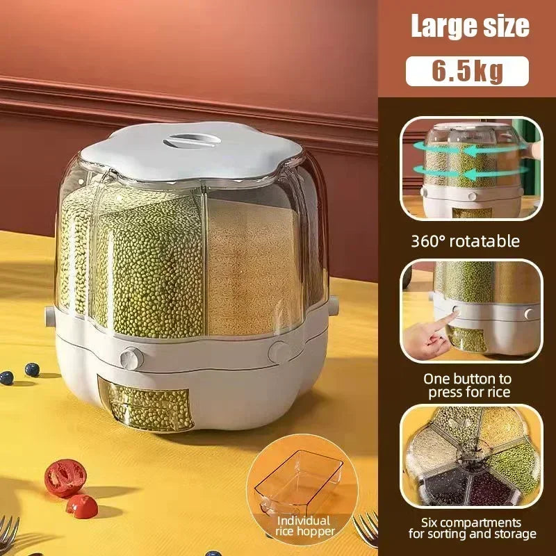 360° Rotating Grain And Cereal Dispenser