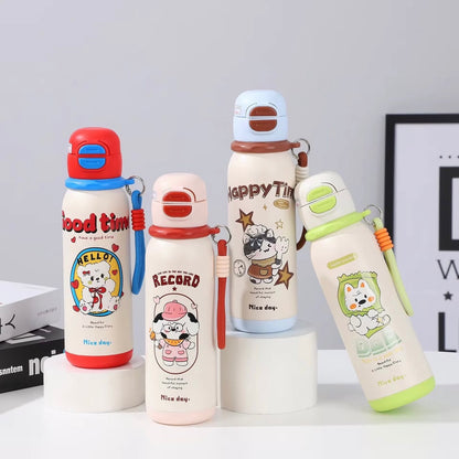Cartoon Character Printed Stainless Steel Water Bottle