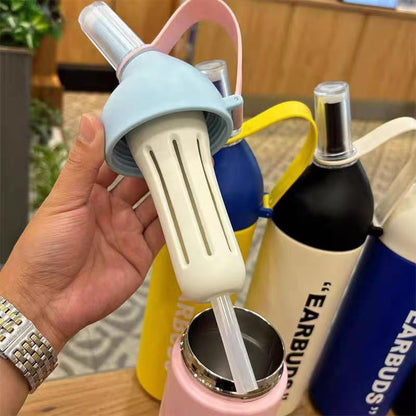 Two Toned Large Capacity Stainless Steel Water Bottle