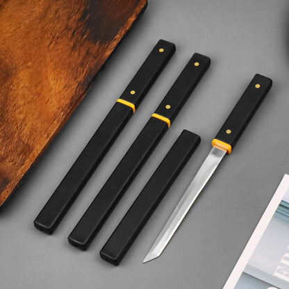LLHQAMT Fruit Knife Stainless Steel Woodgrain Handle