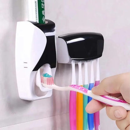 Creative Toothpaste Dispenser And Toothbrush Holder